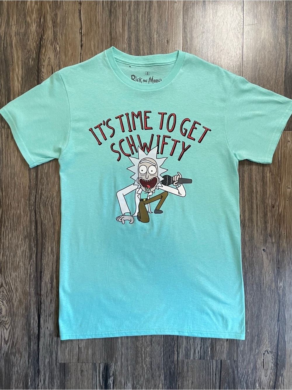 Rick and Morty “ It’s Time To Get Schwifty” Graphic T-Shirt Mens Size Small